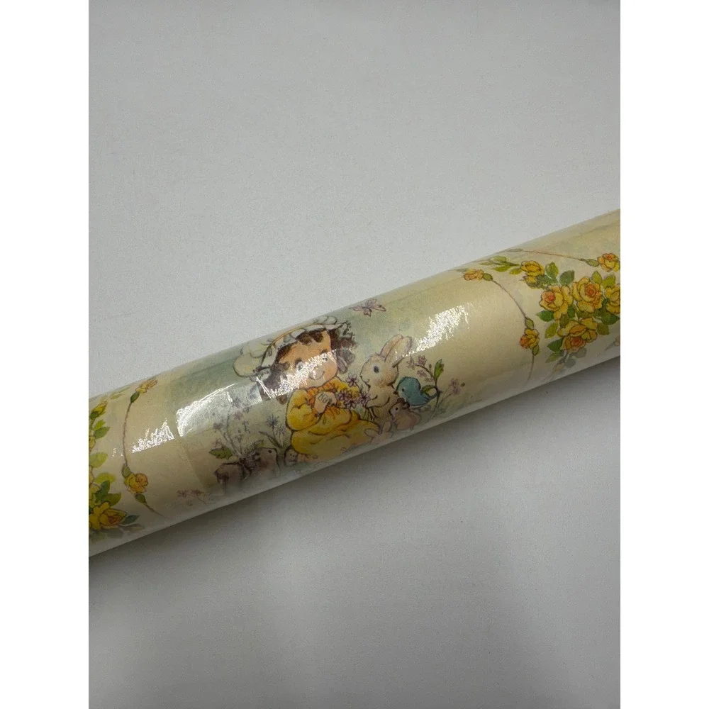 Hallmark Charms Vintage All Occasion Gift Wrap Yellow Roses Children 30in x 96in